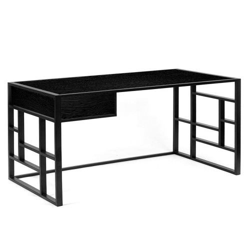 рабочий стол millenium lite 2 black черный дуб в Комсомольск-на-Амуре