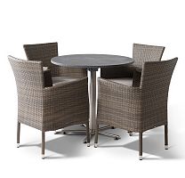 сантия, обеденная группа на 4 персоны ,коричневый в Комсомольск-на-Амуре