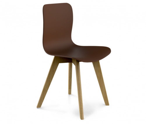 стул dsw коричневый s42 (eames style) в Комсомольск-на-Амуре