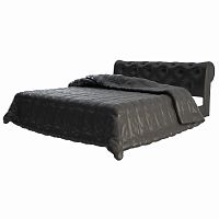 кровать двуспальная 160х200 черная из экокожи adelle в Комсомольск-на-Амуре