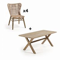 комплект мебели pack 620 brilliant стол + 4 стула от la forma (ex julia grup) в Комсомольск-на-Амуре