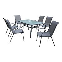 комплект садовый kingston на 6 персон ,серый в Комсомольск-на-Амуре