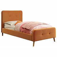 кровать button tufted flannelette orange 120х200 в Комсомольск-на-Амуре