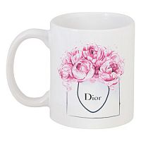 кружка с рисунком dior peonies в Комсомольск-на-Амуре