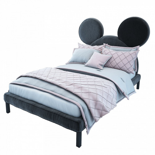 кровать детская односпальная 120х200 см серая mickey mouse в Комсомольск-на-Амуре