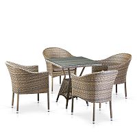 комплект плетеной мебели bomba на 4 персоны серый в Комсомольск-на-Амуре