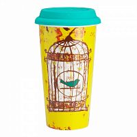 термостакан с силиконовой крышкой bird in cage в Комсомольск-на-Амуре