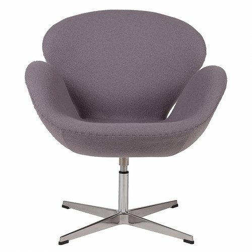 кресло swan chair серое в Комсомольск-на-Амуре