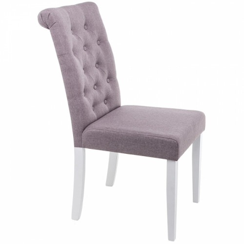 стул деревянный amelia white / fabric fog в Комсомольск-на-Амуре